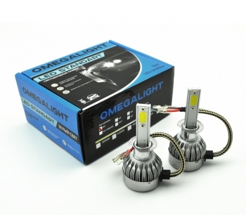 Лампа светодиодная Omegalight LED Standart 12V H1 17W 6000К, 2 штуки 