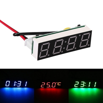 Электронный модуль 3в1: часы, термометр, вольтметр 