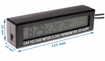 Электронный модуль 3в1: часы, термометр, вольтметр 