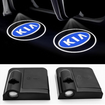 Проектор логотипа  в двери KIA на батарейках, 2 штуки 
