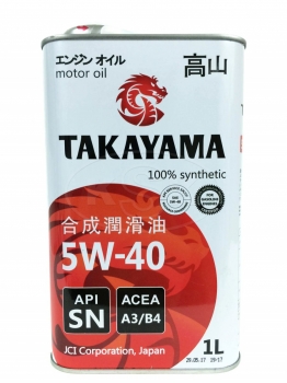 Масло моторное TAKAYAMA ACEA A3/B4 5W-40 1 л