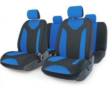 Чехлы на сиденье AUTOPROFI MTX-1105 BK/BL (M), велюр, синий, серый, черный